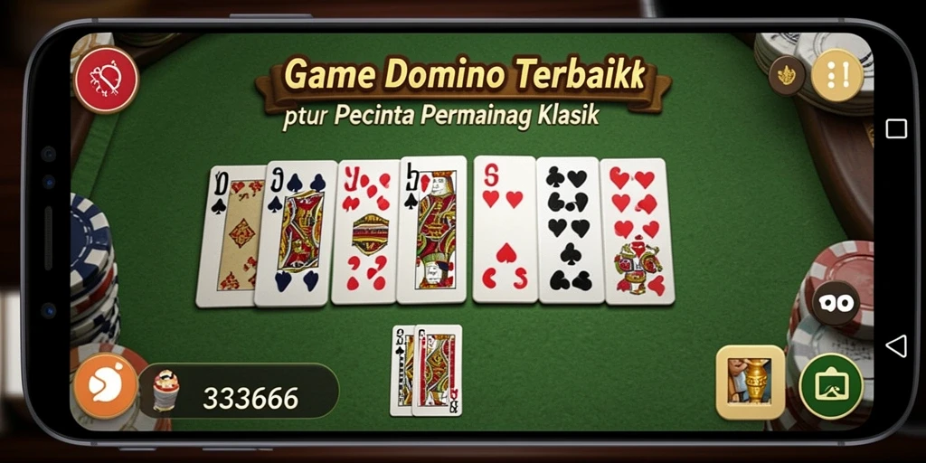Tampilan menarik saat bermain game Domino 333666 dengan teman.