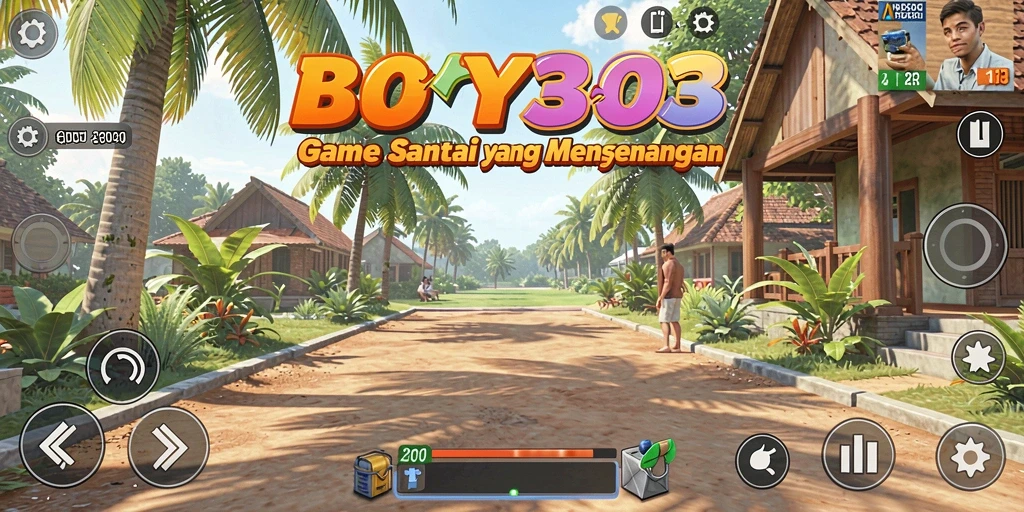 Tangkapan layar yang menunjukkan gameplay yang ceria dan mengasyikkan dari BOY303.