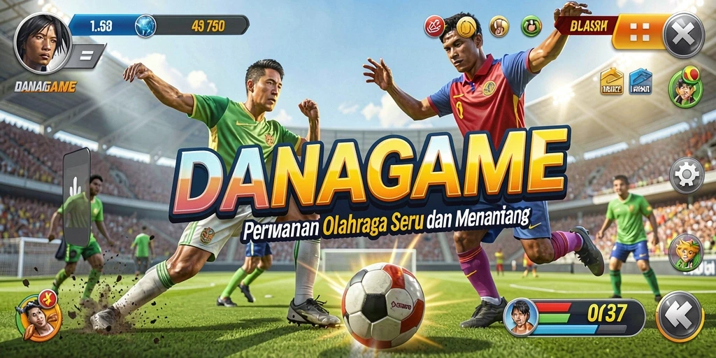 Tangkapan layar dari gameplay seru DANAGAME saat berlaga dalam pertandingan olahraga.