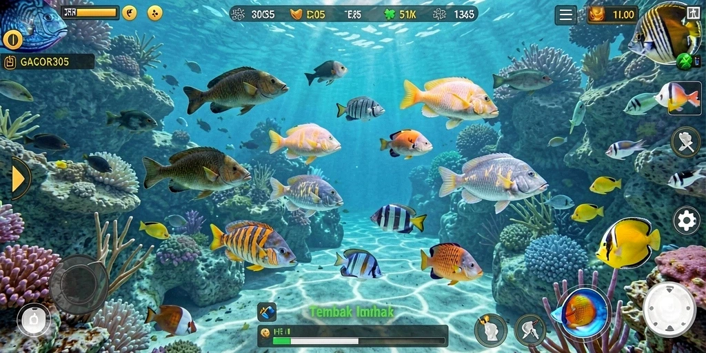 Tangkapan ikan seru di GACOR305 dengan grafis menawan.