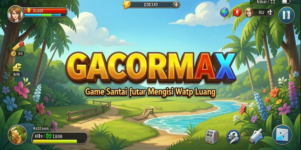 Screenshot gameplay GACORMAX yang menyenangkan dan penuh warna.