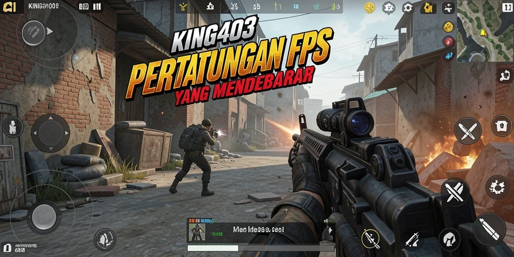 Screenshot gameplay KING403 yang menunjukkan aksi tembak-menembak yang mendebarkan.