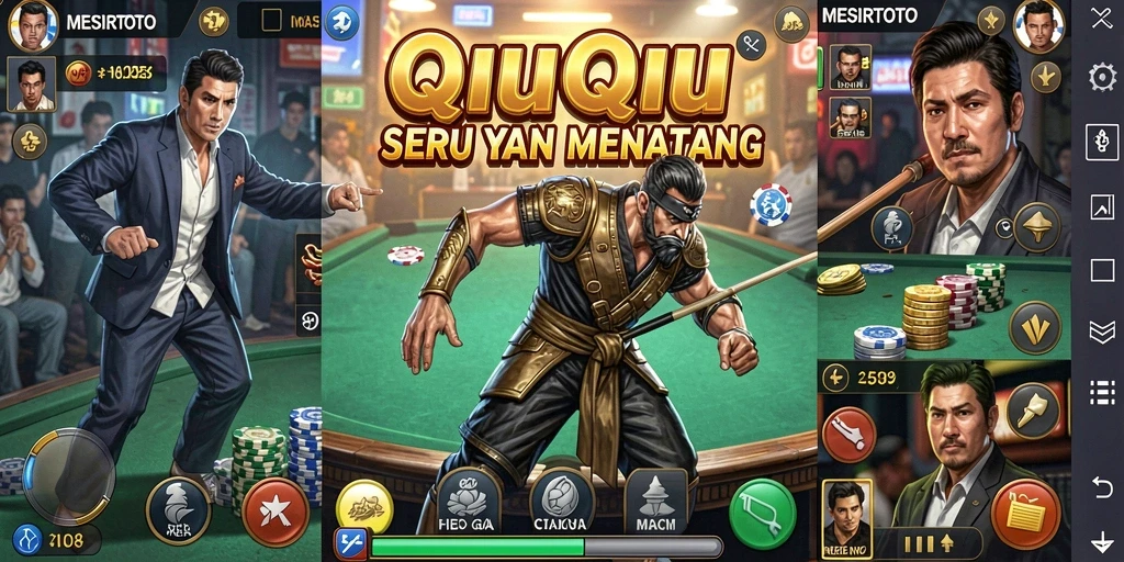 Tampilan gameplay QiuQiu yang seru dan menantang di MESIRTOTO.