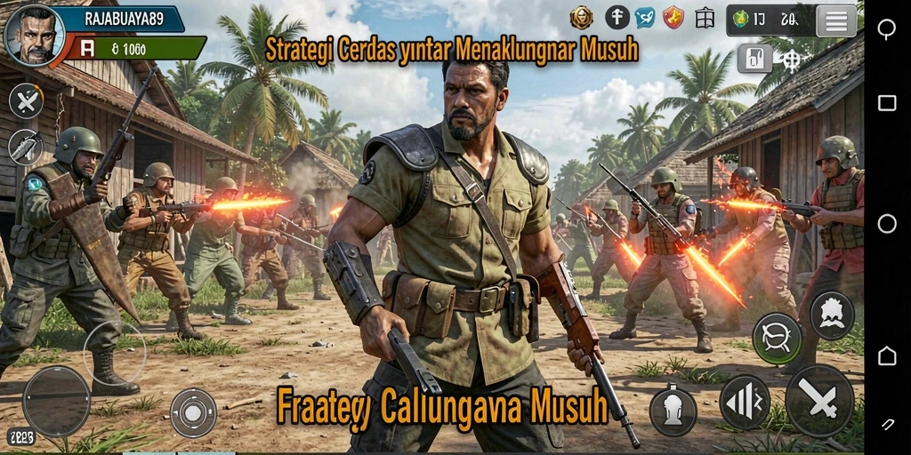 Tampilan gameplay RAJABUAYA89 yang penuh strategi dan aksi.