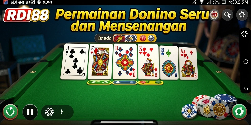 Tampilan gameplay Domino RDI88 yang seru dan menghantarkan kesenangan.