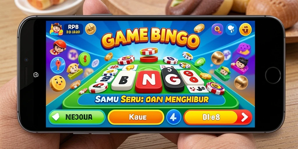 Tampilan gameplay menarik dari RP8 saat bermain Bingo.