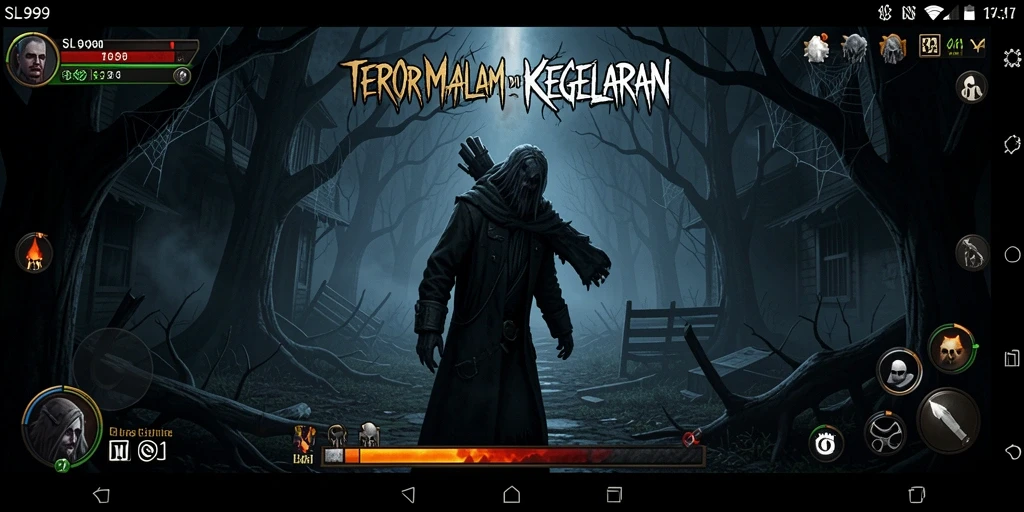 Screenshot menampilkan momen menegangkan dalam SL999 dengan suasana gelap yang mencekam.