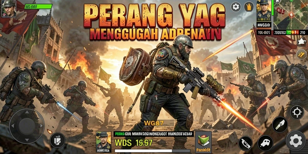 Gambaran memperlihatkan aksi gameplay intens WG87 di medan perang.